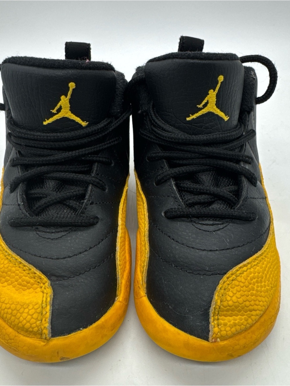 Jordan Kids Black and Yellow High-Top Sneakers